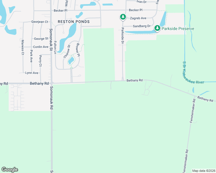 map of restaurants, bars, coffee shops, grocery stores, and more near 13938 Bethany Road in Sycamore