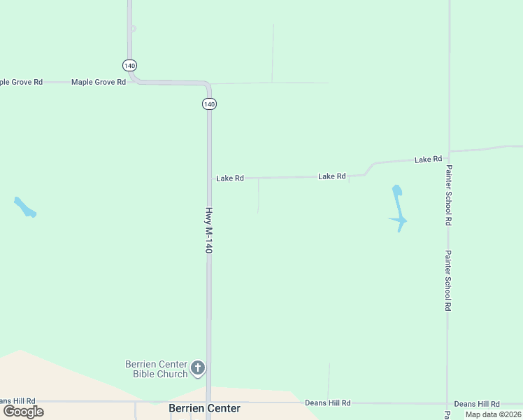 map of restaurants, bars, coffee shops, grocery stores, and more near 7616 Lake Road in Berrien Center