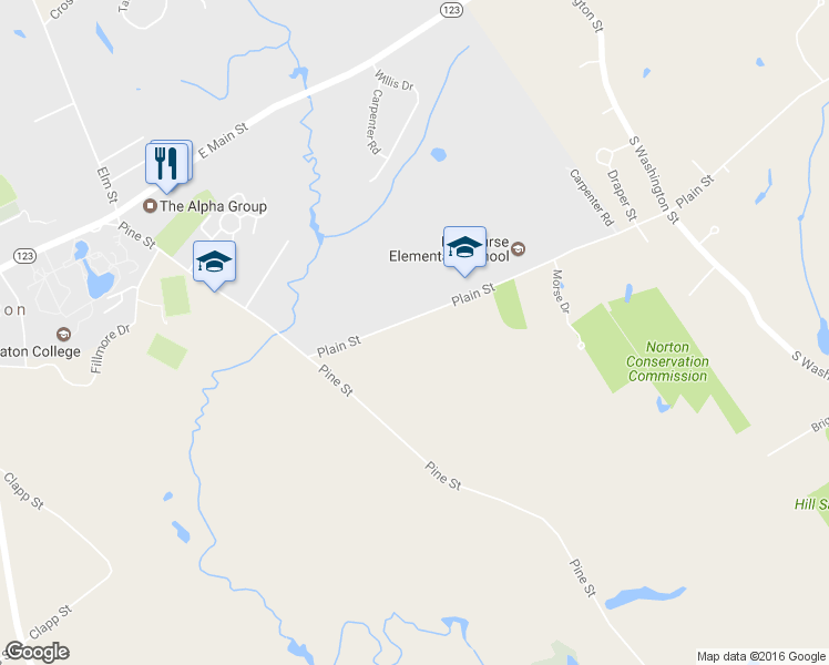 map of restaurants, bars, coffee shops, grocery stores, and more near 17 Plain St in Taunton