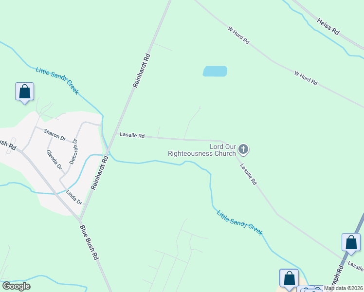 map of restaurants, bars, coffee shops, grocery stores, and more near 2281 Lasalle Road in Monroe