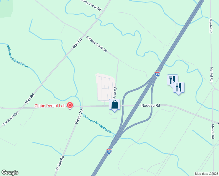 map of restaurants, bars, coffee shops, grocery stores, and more near 28 Carl Drive in Monroe
