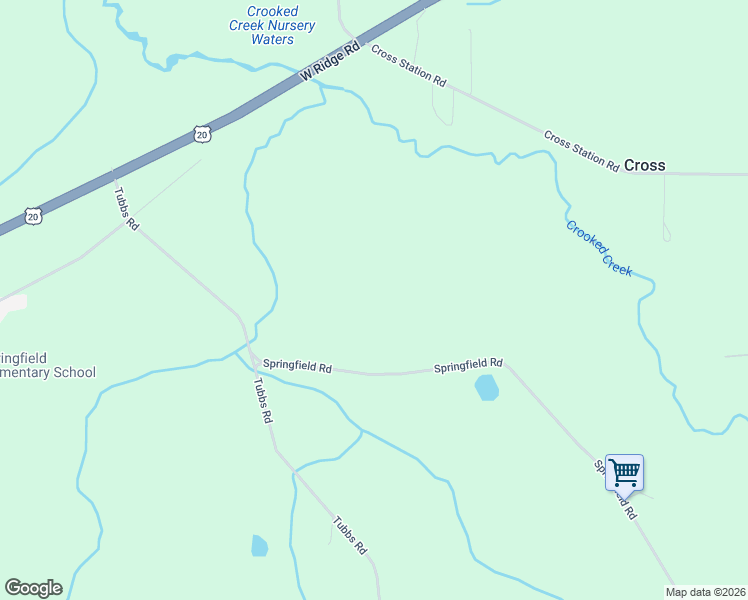 map of restaurants, bars, coffee shops, grocery stores, and more near 11466 Springfield Road in Girard