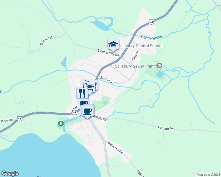 map of restaurants, bars, coffee shops, grocery stores, and more near 25 Walton Street in Salisbury
