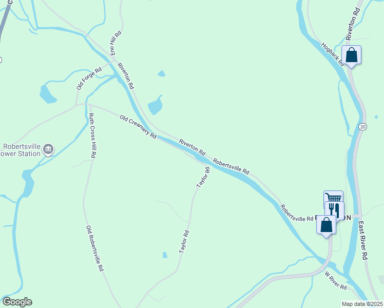 map of restaurants, bars, coffee shops, grocery stores, and more near 78 Taylor Road in Winsted