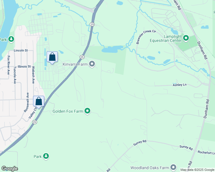 map of restaurants, bars, coffee shops, grocery stores, and more near 6N917 Route 25 in South Elgin