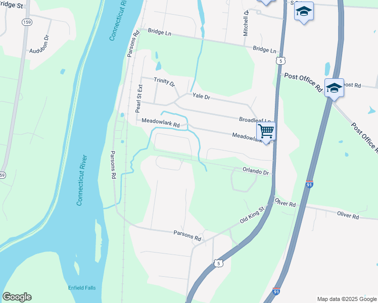 map of restaurants, bars, coffee shops, grocery stores, and more near 1 Gatewood Drive in Enfield