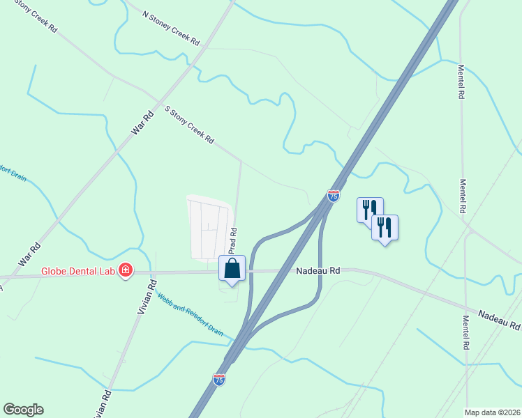 map of restaurants, bars, coffee shops, grocery stores, and more near 6000 La Prad Road in Monroe