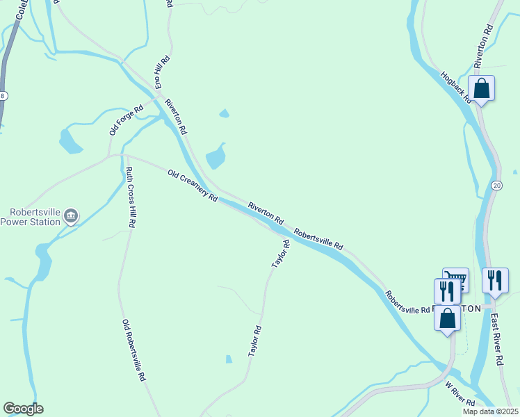 map of restaurants, bars, coffee shops, grocery stores, and more near 78 Taylor Road in Winsted