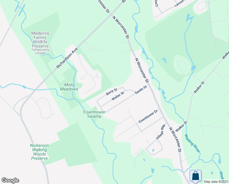 map of restaurants, bars, coffee shops, grocery stores, and more near 7 Walter Street in Norton