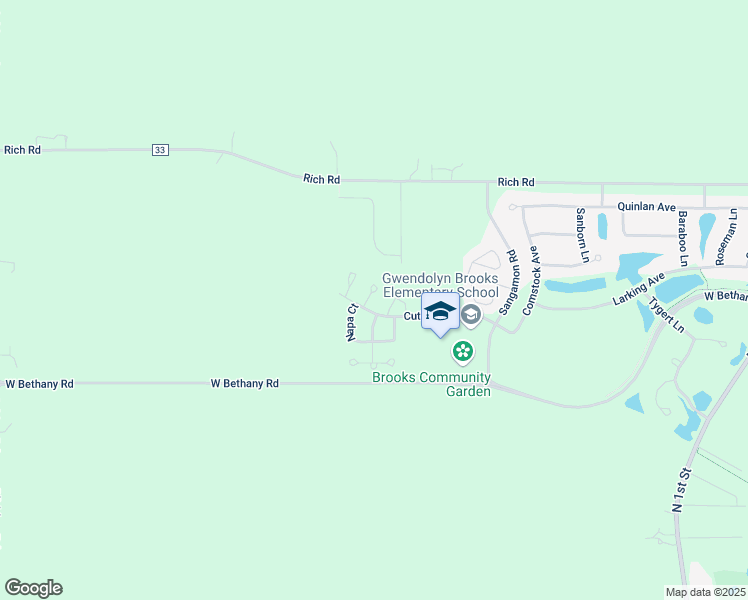 map of restaurants, bars, coffee shops, grocery stores, and more near 677 Blackstone Court in DeKalb