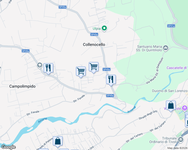 map of restaurants, bars, coffee shops, grocery stores, and more near 4 Viale delle Gardenie in Roma