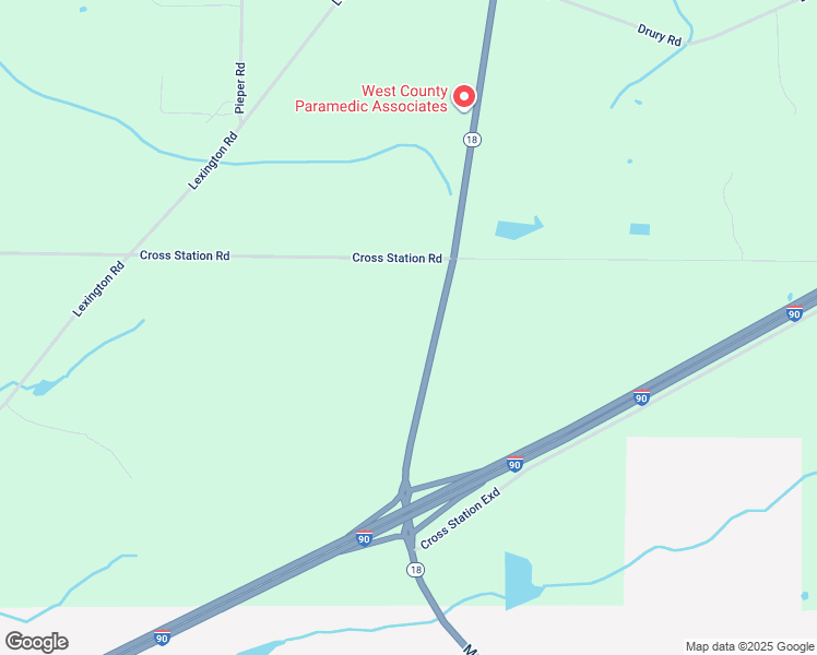 map of restaurants, bars, coffee shops, grocery stores, and more near 7490 Meadville Road in Girard