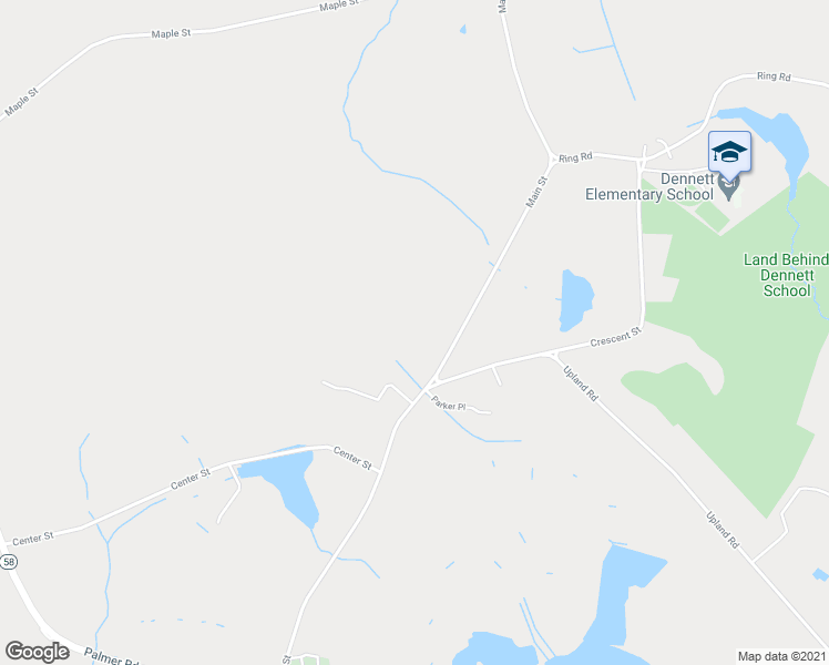 map of restaurants, bars, coffee shops, grocery stores, and more near 162 Main Street in Plympton