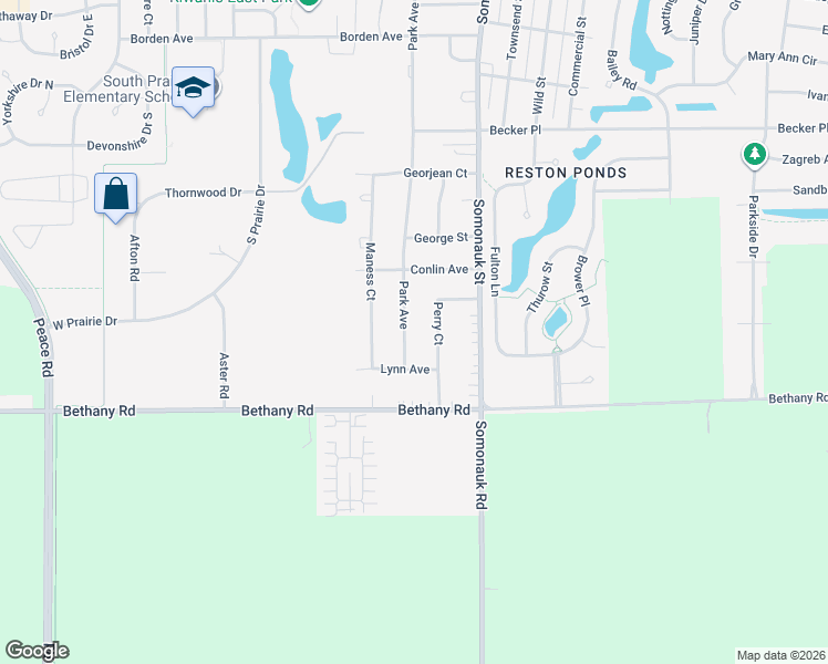 map of restaurants, bars, coffee shops, grocery stores, and more near 1827 Park Avenue in Sycamore