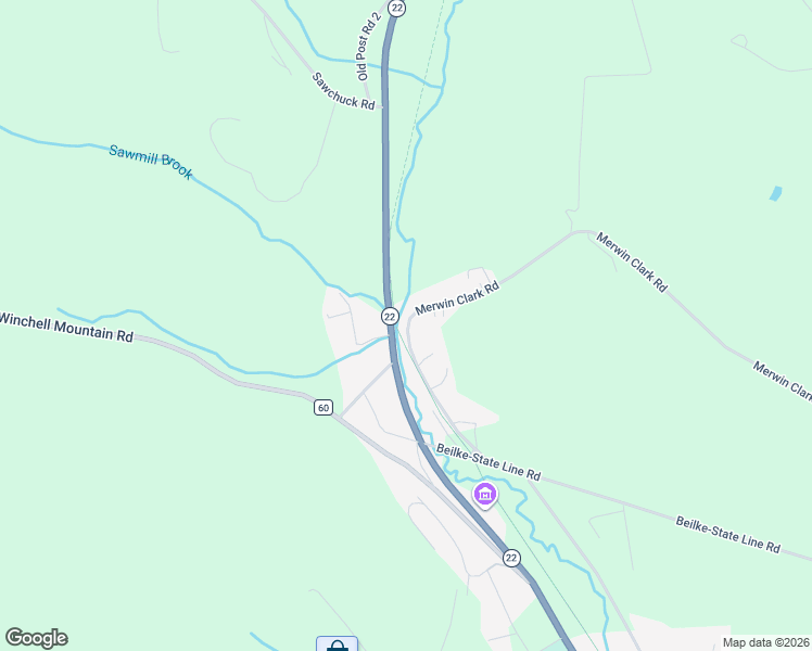 map of restaurants, bars, coffee shops, grocery stores, and more near in Millerton