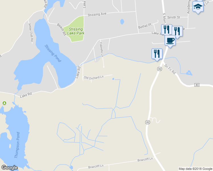 map of restaurants, bars, coffee shops, grocery stores, and more near 52 Old Orchard Lane in Pine Plains