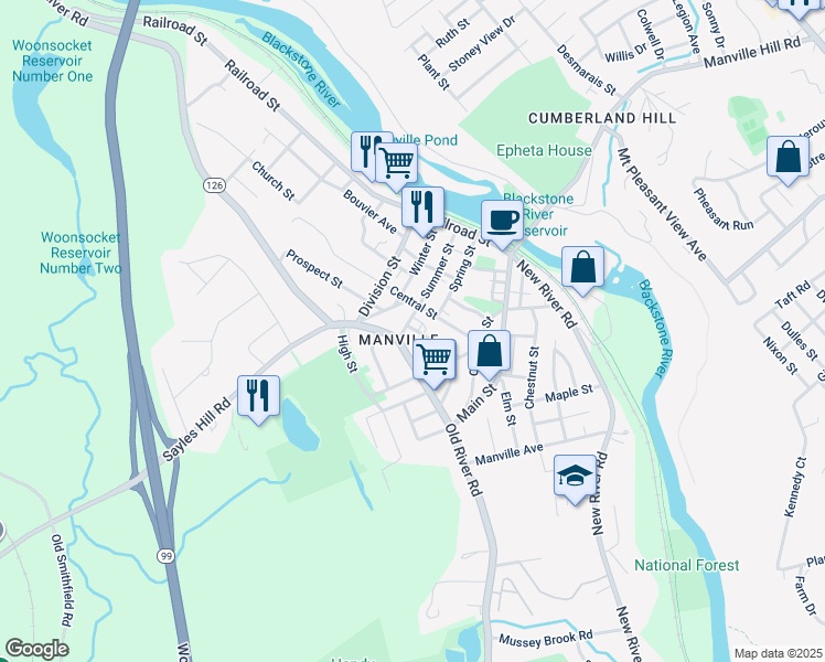 map of restaurants, bars, coffee shops, grocery stores, and more near in Lincoln