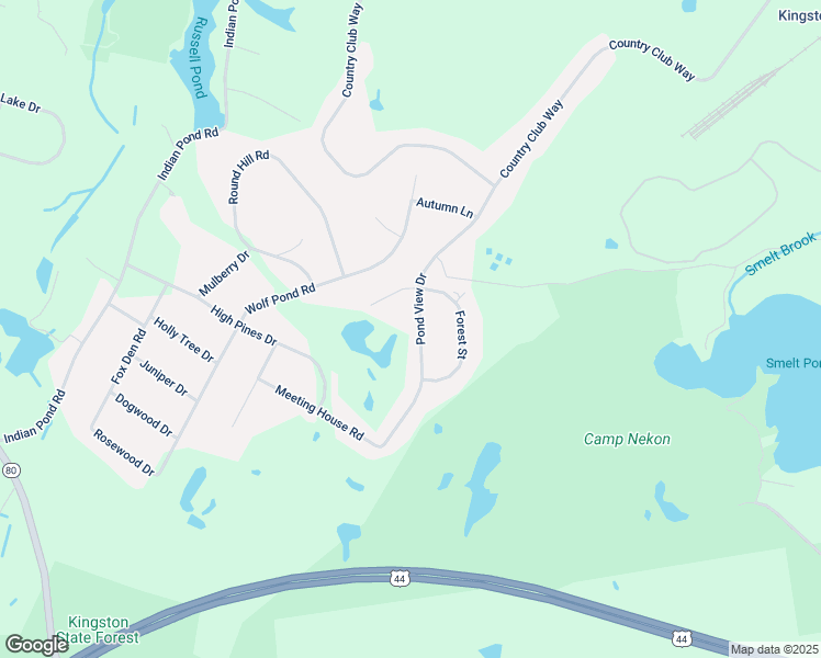 map of restaurants, bars, coffee shops, grocery stores, and more near 56 Pond View Drive in Kingston