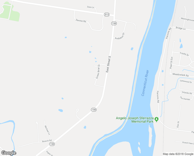 map of restaurants, bars, coffee shops, grocery stores, and more near 35 Green Briar Drive in Suffield