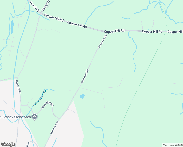 map of restaurants, bars, coffee shops, grocery stores, and more near 102 Petersen Road in Granby