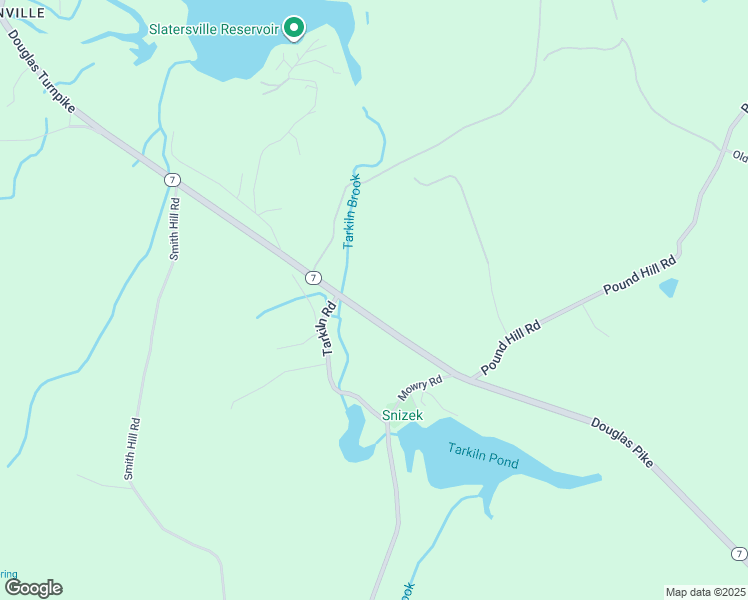 map of restaurants, bars, coffee shops, grocery stores, and more near 135 Douglas Turnpike in Burrillville