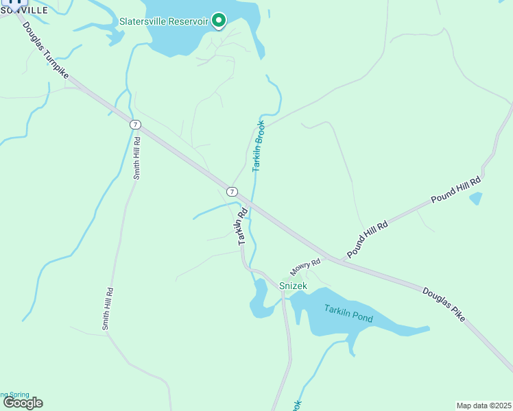 map of restaurants, bars, coffee shops, grocery stores, and more near 135 Douglas Turnpike in Burrillville