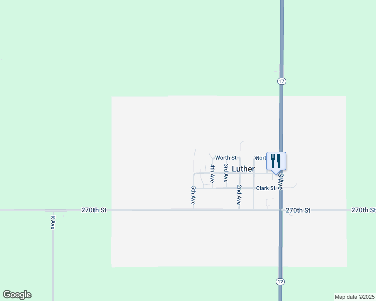 map of restaurants, bars, coffee shops, grocery stores, and more near in Luther
