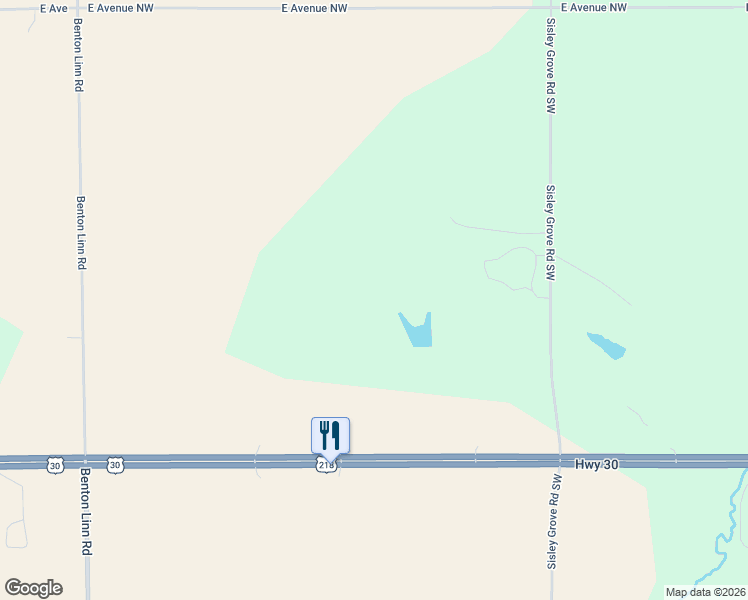 map of restaurants, bars, coffee shops, grocery stores, and more near 11910 16th Avenue Southwest in Cedar Rapids