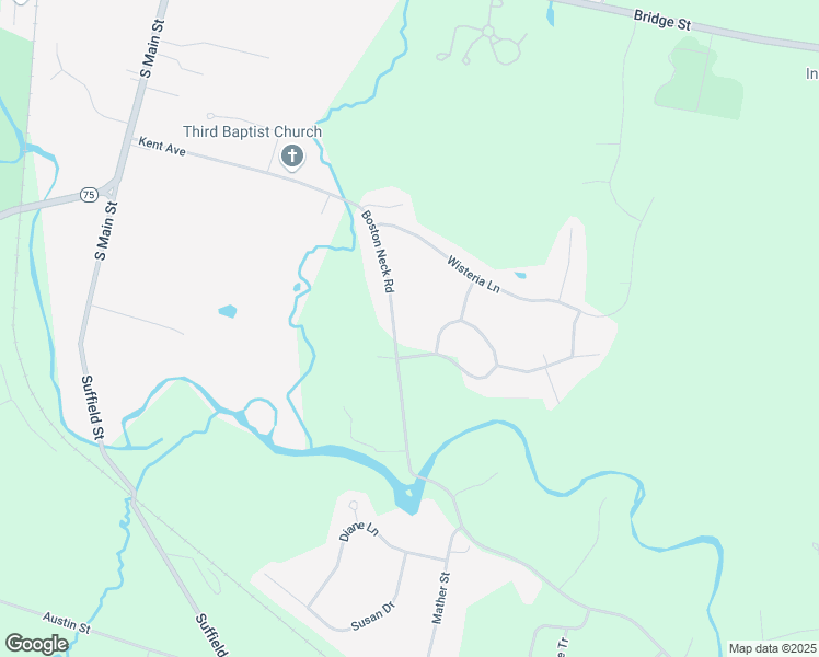 map of restaurants, bars, coffee shops, grocery stores, and more near 390 Boston Neck Road in Suffield