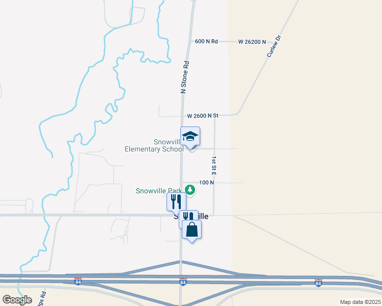 map of restaurants, bars, coffee shops, grocery stores, and more near 160 North Stone Road in Snowville