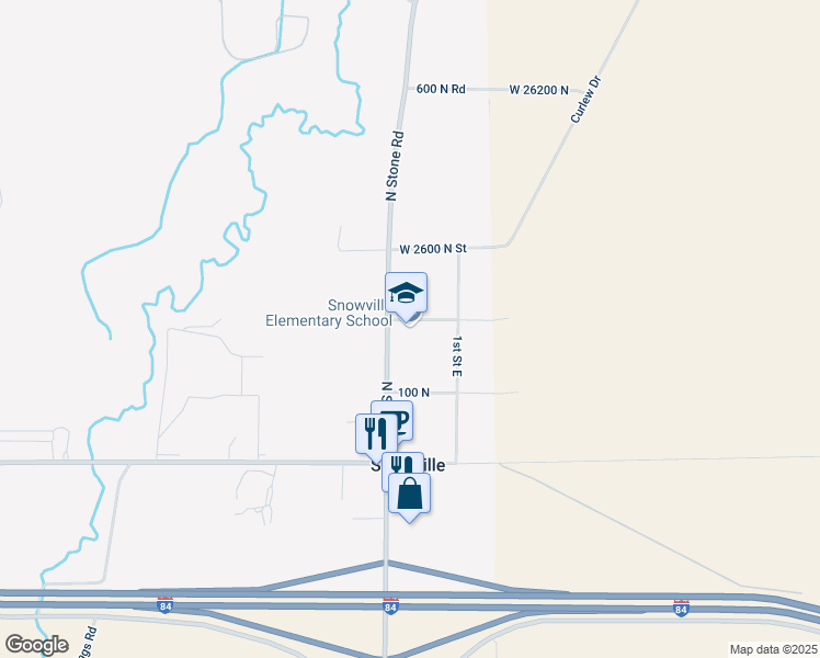 map of restaurants, bars, coffee shops, grocery stores, and more near 160 North Stone Road in Snowville