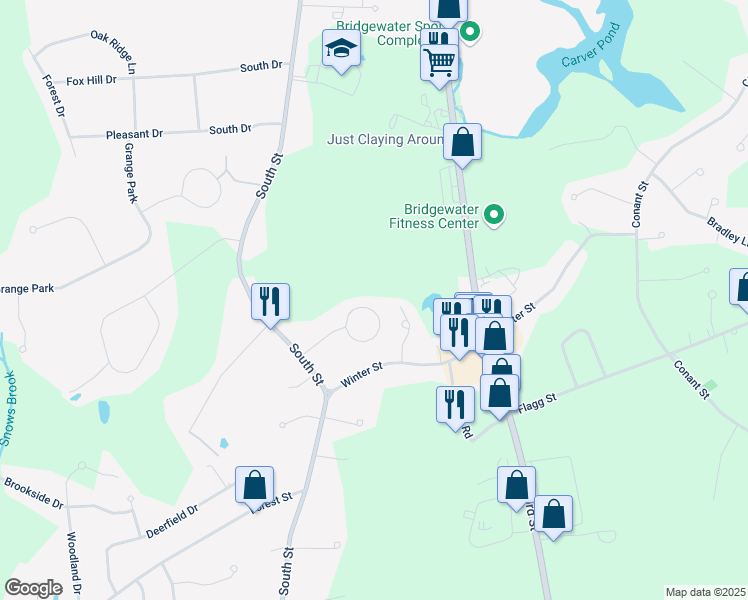 map of restaurants, bars, coffee shops, grocery stores, and more near 85 Jennifer Circle in Bridgewater