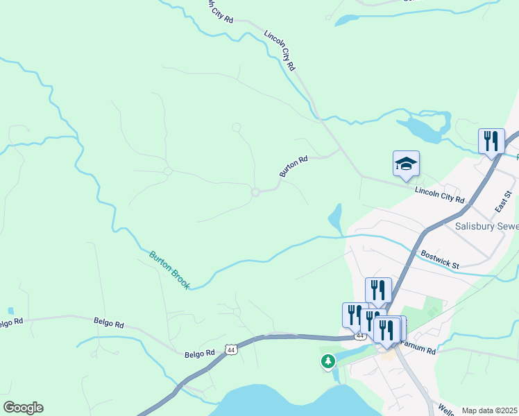 map of restaurants, bars, coffee shops, grocery stores, and more near 32 Burton Road in Salisbury
