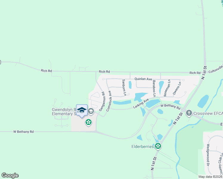 map of restaurants, bars, coffee shops, grocery stores, and more near 453 Rutland Road in DeKalb