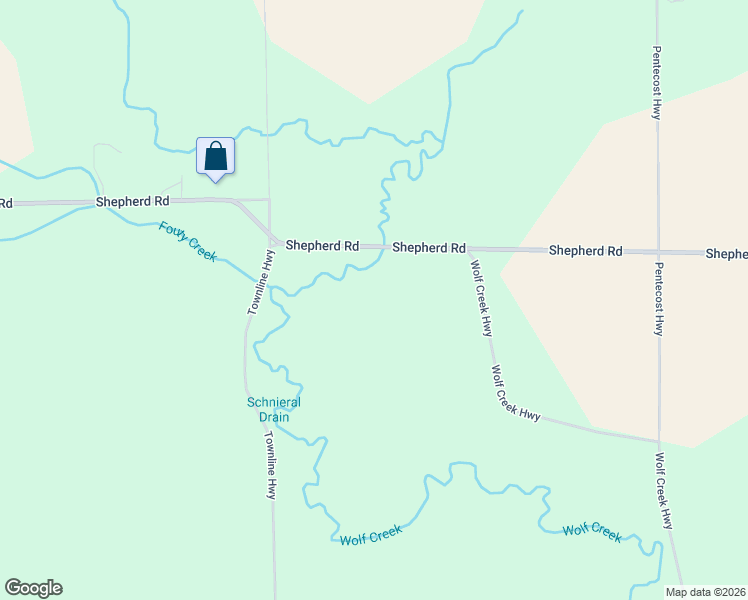 map of restaurants, bars, coffee shops, grocery stores, and more near 6755 Shepherd Road in Adrian