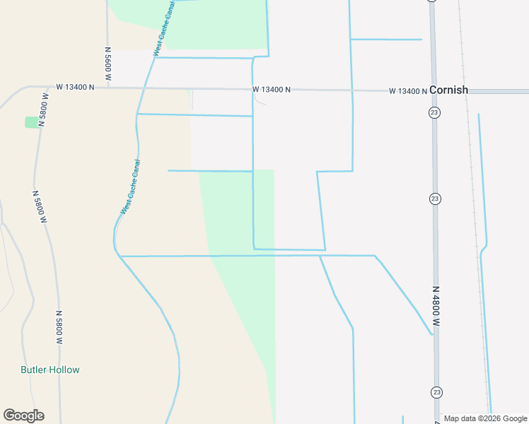 map of restaurants, bars, coffee shops, grocery stores, and more near 5217 West 13400 North in Cornish