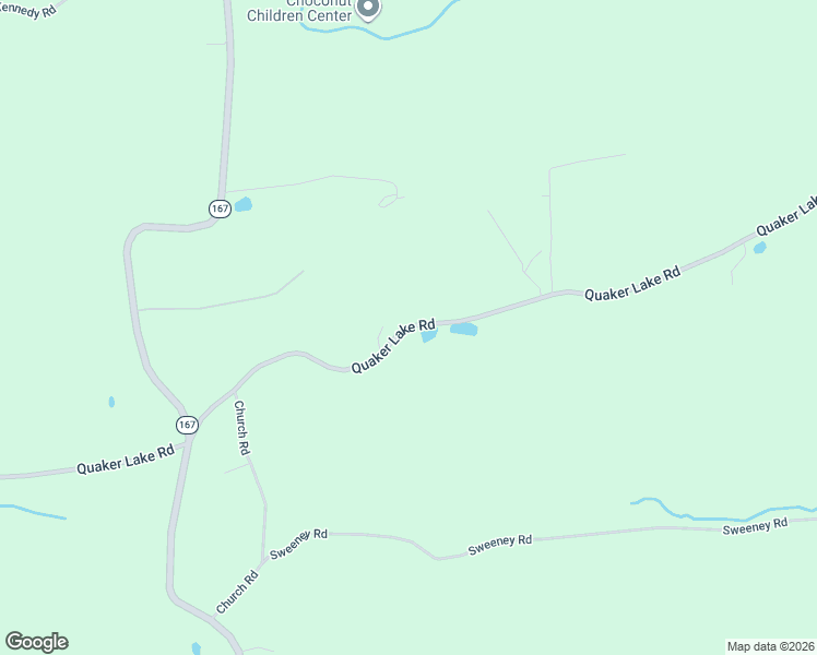 map of restaurants, bars, coffee shops, grocery stores, and more near Quaker Lake Road in Brackney