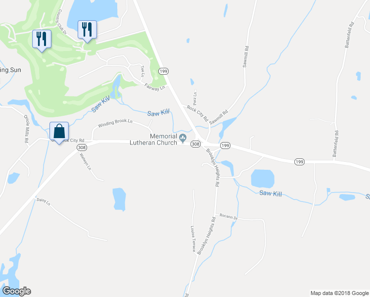 map of restaurants, bars, coffee shops, grocery stores, and more near 1240 Route 308 in Rhinebeck