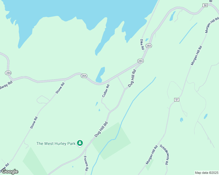 map of restaurants, bars, coffee shops, grocery stores, and more near 60 Collier Road in West Hurley