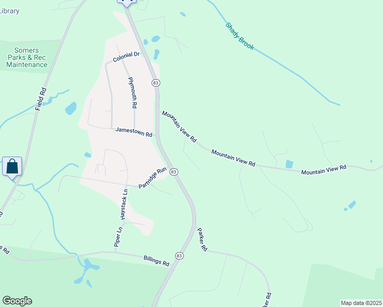 map of restaurants, bars, coffee shops, grocery stores, and more near 23 Milridge Road in Somers