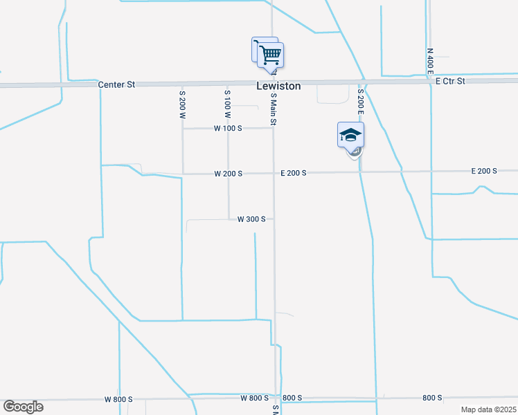 map of restaurants, bars, coffee shops, grocery stores, and more near 50 West 300 South in Lewiston