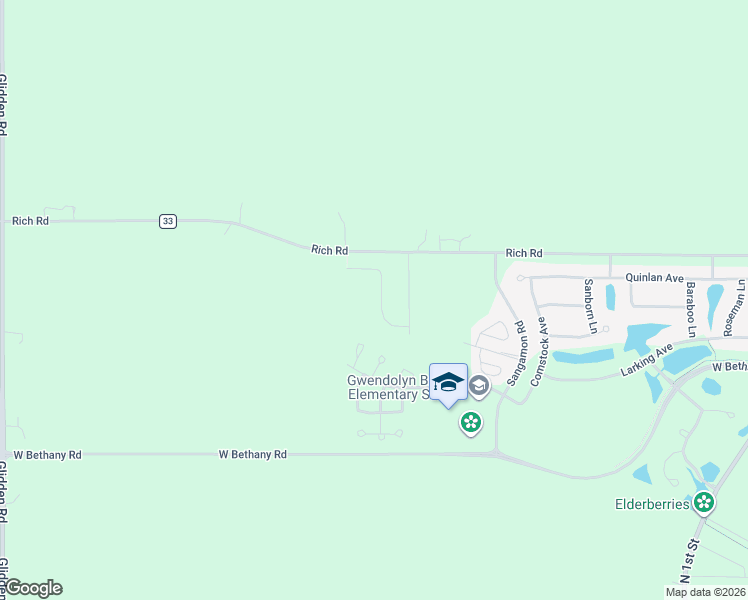 map of restaurants, bars, coffee shops, grocery stores, and more near 3384 Basswood Lane in DeKalb