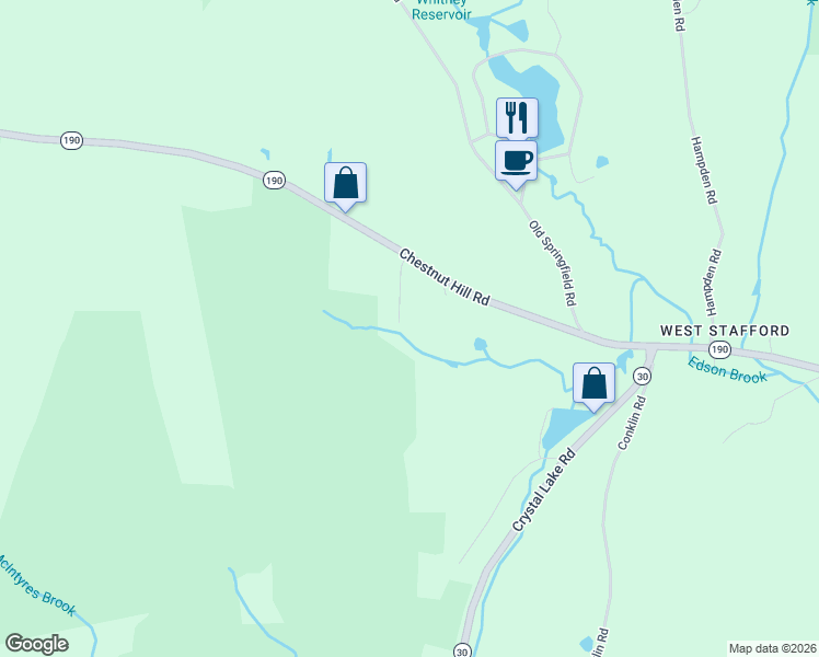 map of restaurants, bars, coffee shops, grocery stores, and more near 10 Thomas Drive in Stafford