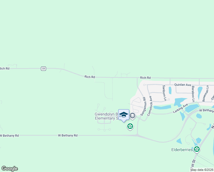 map of restaurants, bars, coffee shops, grocery stores, and more near 3478 Basswood Lane in DeKalb