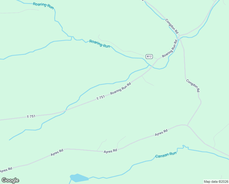 map of restaurants, bars, coffee shops, grocery stores, and more near Roaring Run Road in Gillett