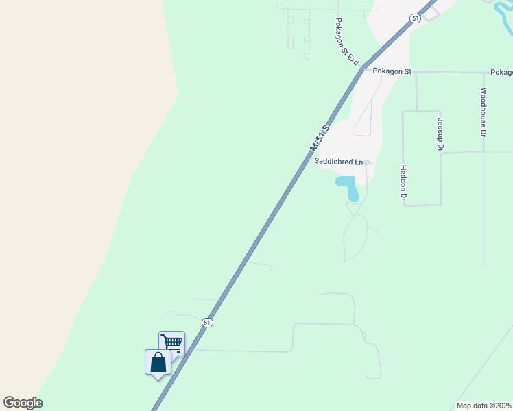 map of restaurants, bars, coffee shops, grocery stores, and more near 56944 Michigan 51 in Dowagiac