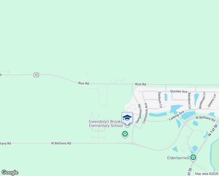 map of restaurants, bars, coffee shops, grocery stores, and more near 3498 White Oak Drive in DeKalb