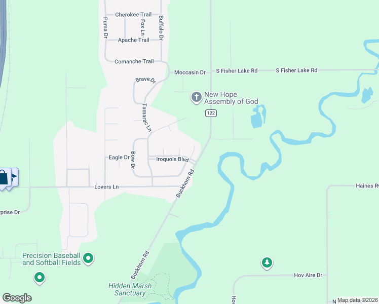 map of restaurants, bars, coffee shops, grocery stores, and more near 56846 Feather Court in Three Rivers