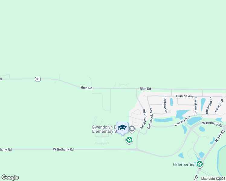 map of restaurants, bars, coffee shops, grocery stores, and more near 3498 White Oak Drive in DeKalb
