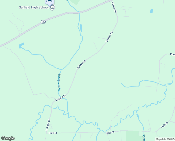 map of restaurants, bars, coffee shops, grocery stores, and more near 410 Taintor Street in Suffield